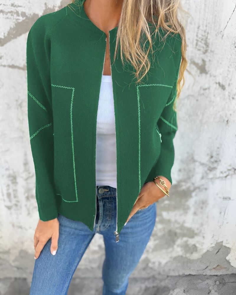 Sylve - Zip-Up Bomber Jacket