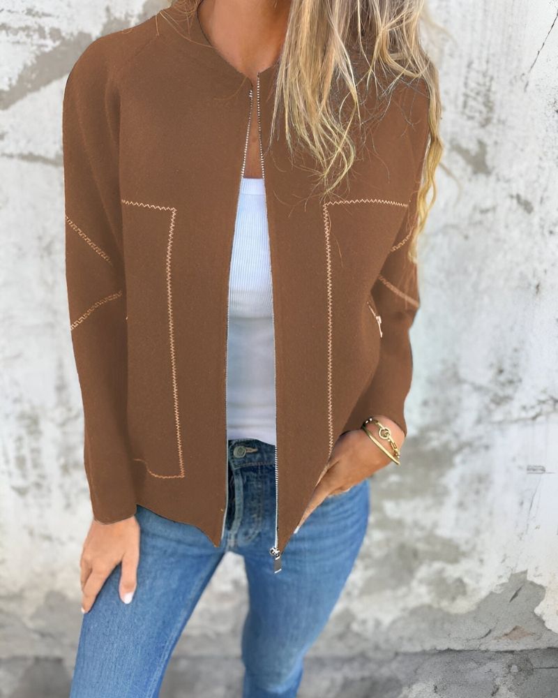 Sylve - Zip-Up Bomber Jacket