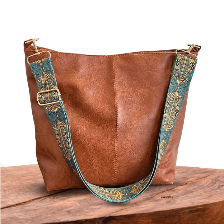 Ophelia’s Vintage Charm | Leather Shoulder Bag