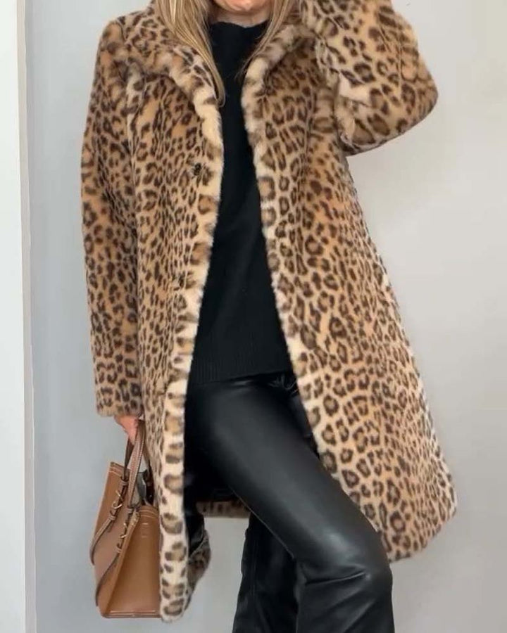 Leia - Leopard Long Soft Jacket
