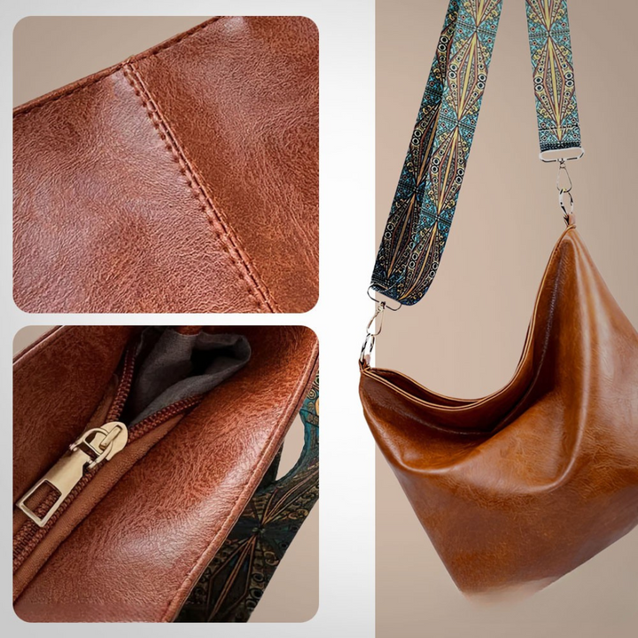 Ophelia’s Vintage Charm | Leather Shoulder Bag