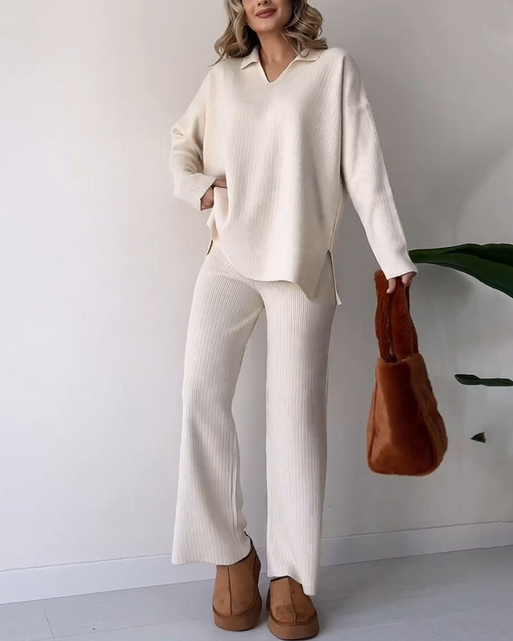 Coria - Casual Knitted Two-piece Set