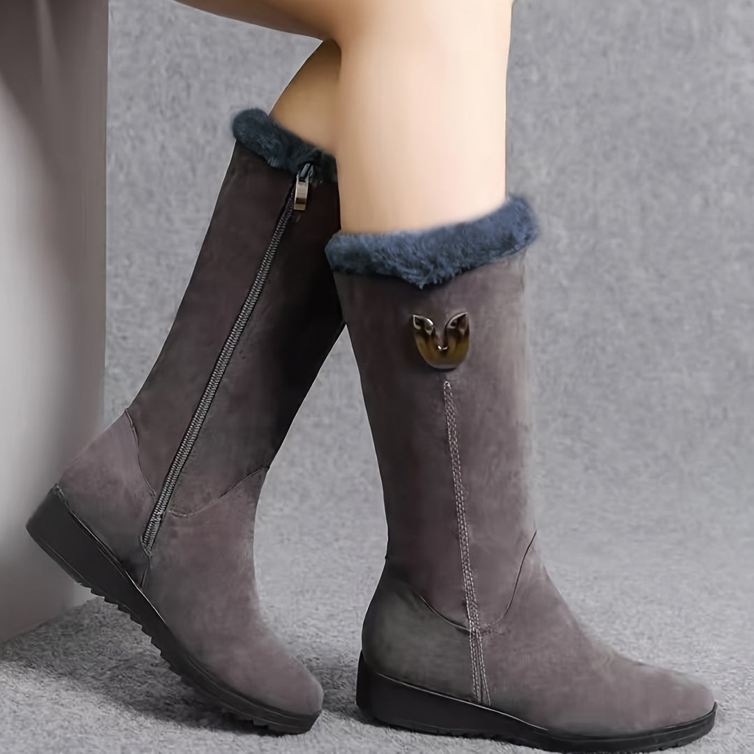 Dorothy - Fleece Lined Flat Soled Boots