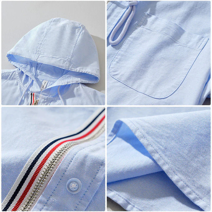 Weston - Striped Cotton Hoodie