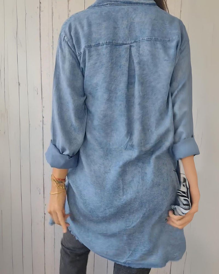 Elssia - Comfortable Denim Shirt Jacket