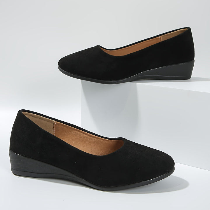 Elaine - Comfortable Wedge Heel Ballerinas