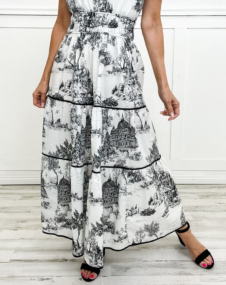 Amelia | Classic Toile Maxi